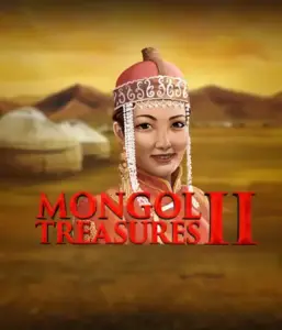 Step into the captivating heritage of Mongolia with the Mongol Treasures 2 game by Endorphina, featuring a graceful Mongolian woman adorned in traditional attire against a sunset-lit Mongolian steppe backdrop. This graphic portrays the essence of Mongolian culture, providing a unique visual adventure. 